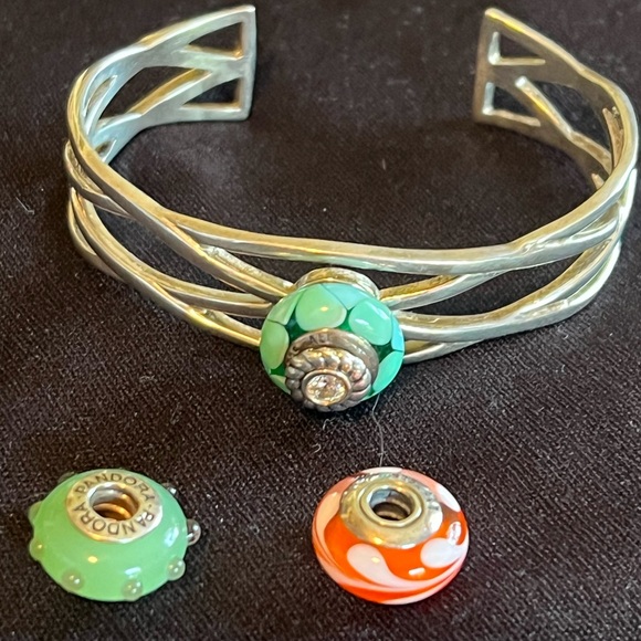 Marcus Max Jewelry - Marcus Max 925 Cuff & 3 925 Pandora Beads
New Condition